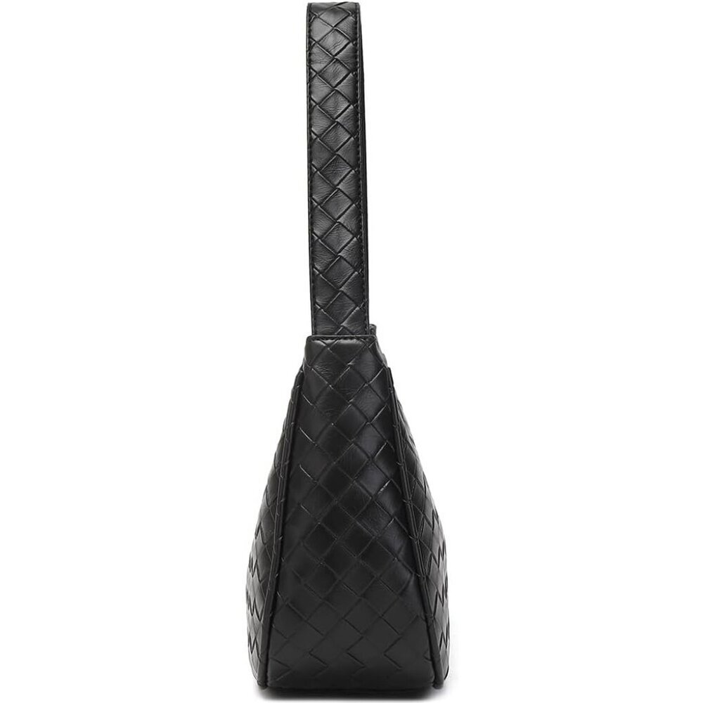 Women’s Bz Black Cute Hobo Tote Handbag Mini Clutch Purse with Zipper Closure - Picture 3 of 6